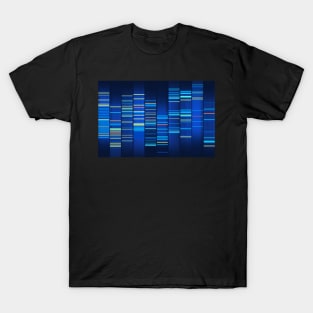 Blue Techno Stripe Digital DNA T-Shirt